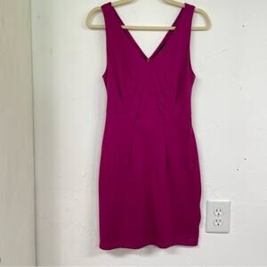 Jack Magenta Sleeveless Bodycon Mini Dress Sheath Womens S Career Business